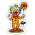 Scary Halloween Clown Sticker – Creepy Circus Clown with Balloon