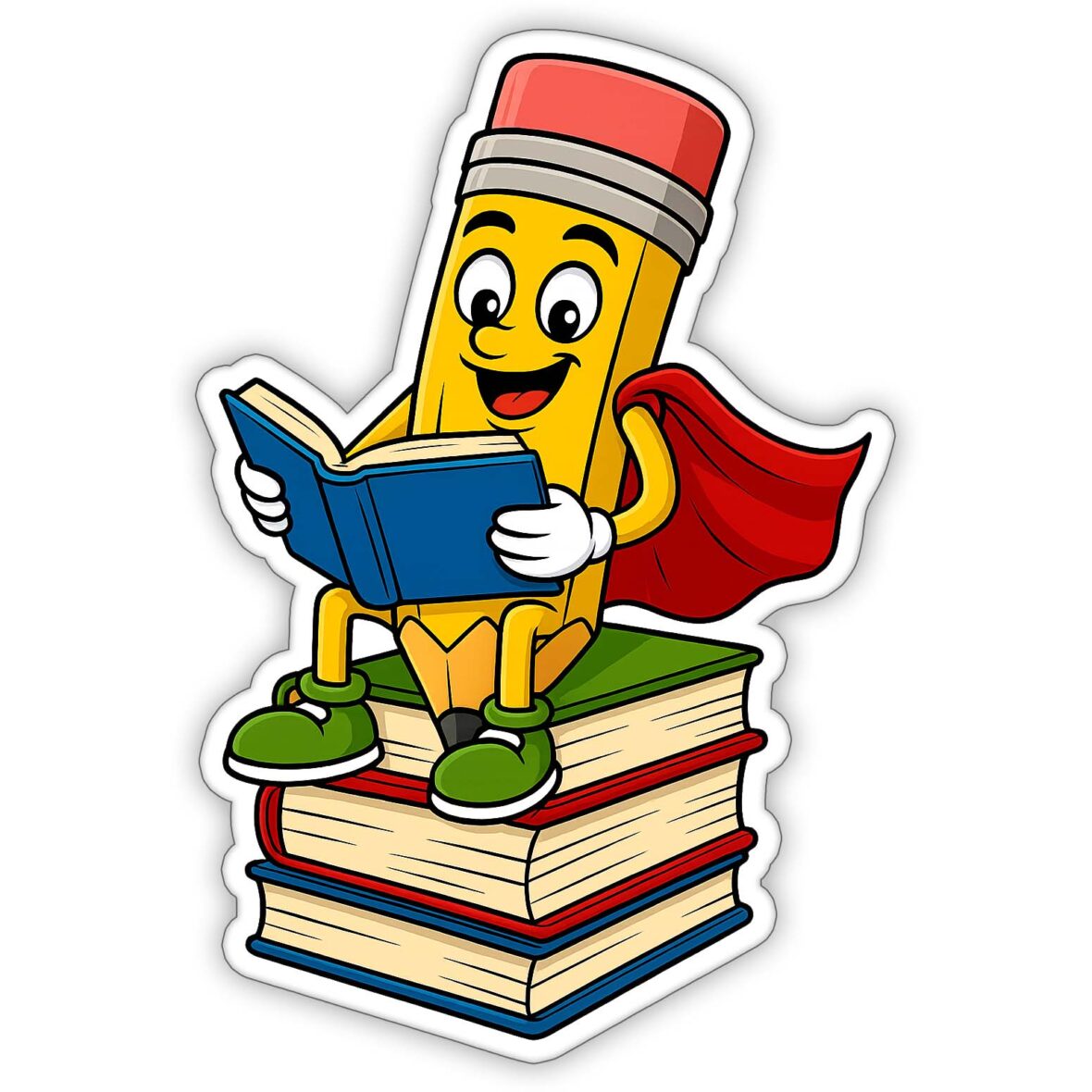 Reading Hero Pointy the Pencil Sticker