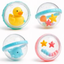 Munchkin Float & Play Bubbles baby bath toy set 4 pack